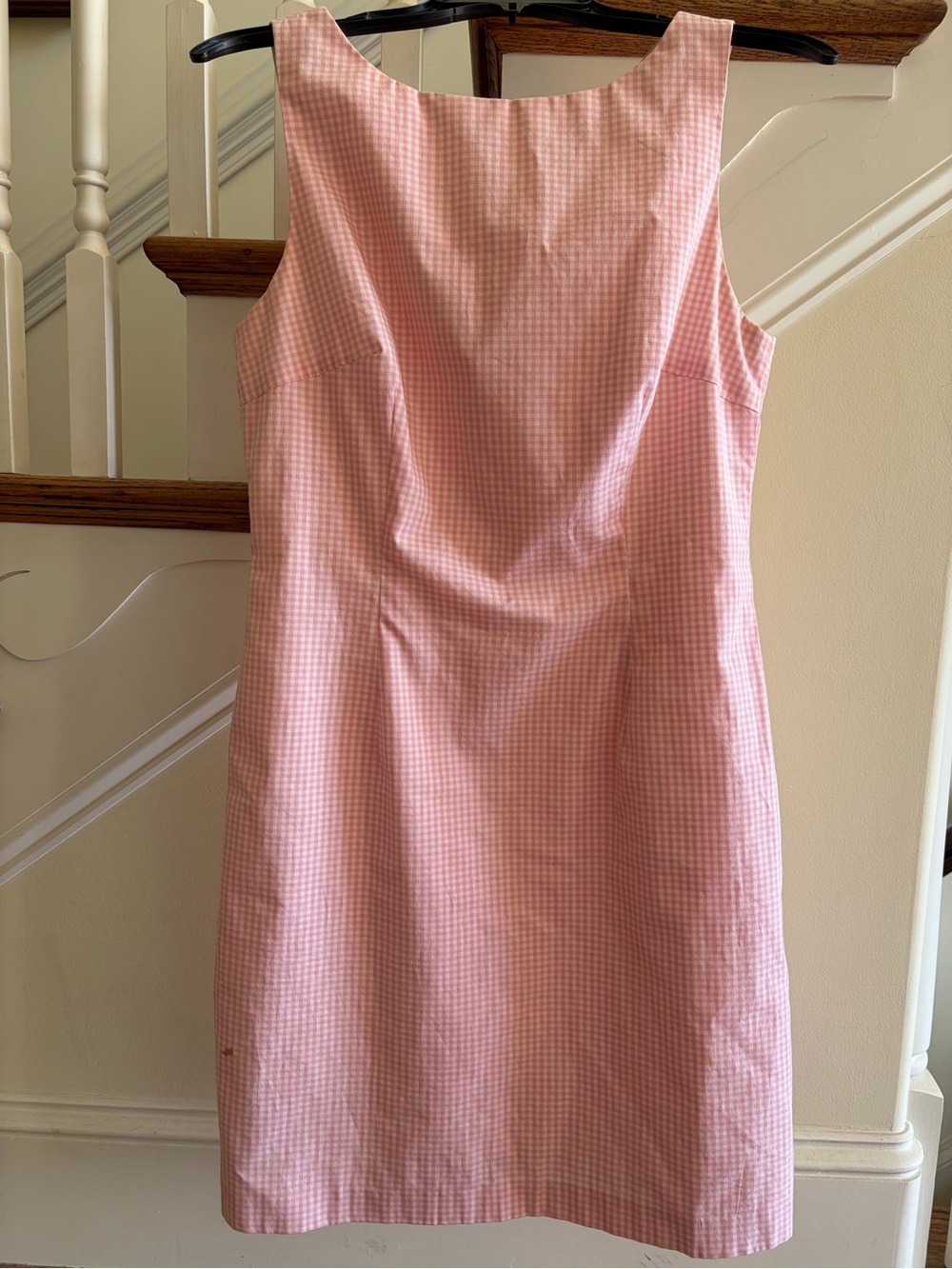 Moda International Pink Gingham Sleeveless Shift Dress